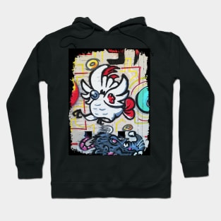 Parrot and rat - urban graffiti wall art Hoodie